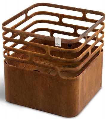 Cube fire basket rusty höfats